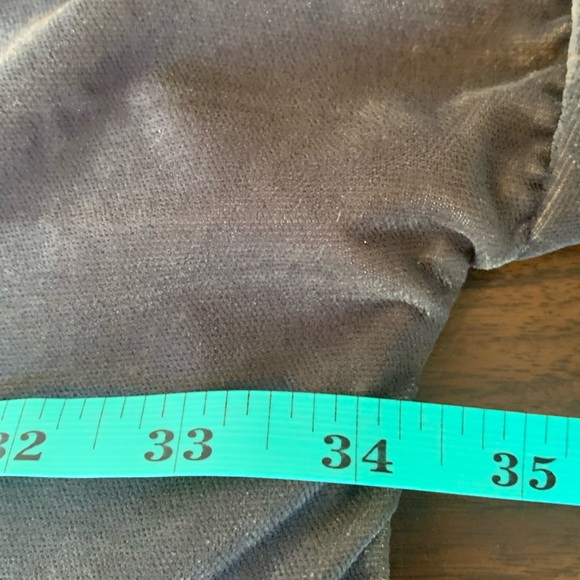 Karyn Seo Chrissy Velvet Box Top L Steel Grey Handmade lagenlook artsy tunic - Picture 6 of 10